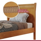 Cama De Solteiro Esmeralda 90cm Madeira Maciça Amêndoa Mel -