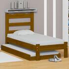 Cama De Solteiro Esmeralda De Madeira Maciça Reforçada Com Au