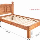 Cama De Solteiro Estilo Rústico 100% Madeira Maçiça  Cera Aca
