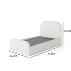 Cama De Solteiro Estofada Linha Alta Tecido Linho Linho Cinza