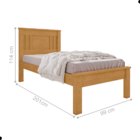 Cama De Solteiro Flex  Com Pés Macaé Naturalle Off White