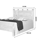 Cama De Solteiro Gênova 0.90 Branco - Vitamov