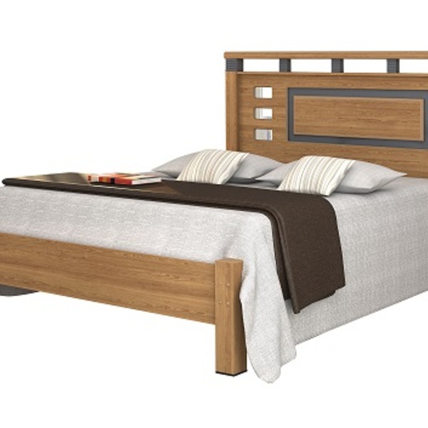 Cama De Solteiro Gênova 0.90 Freijó/cinza – Vitamov