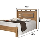 Cama De Solteiro Gênova 0.90 Freijó/cinza – Vitamov