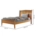 Cama De Solteiro Harmonia 90cm Madeira Maciça Nogueira - Josa