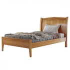 Cama De Solteiro Harmonia 90cm Madeira Maciça Nogueira - Josa