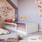 Cama De Solteiro Infantil De Chão Montessoriana Com Lastros E