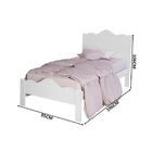 Cama De Solteiro Infantil Em Mdf Nina Branco Basoto