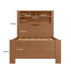 Cama De Solteiro Invicta Com 2 Gavetas Jatoba