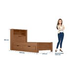 Cama De Solteiro Invicta Com 2 Gavetas Jatoba
