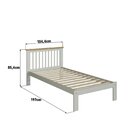 Cama De Solteiro Júlia De Madeira Maciça Verde Frost/oak