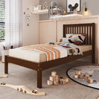 Cama De Solteiro Lucy De Madeira Maciça Com Lastro