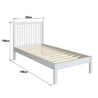 Cama De Solteiro Lucy De Madeira Maciça Com Lastro