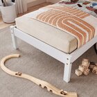 Cama De Solteiro Lucy De Madeira Maciça Com Lastro Branco