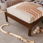 Cama De Solteiro Lucy De Madeira Maciça Com Lastro Walnut