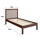 Cama De Solteiro Lucy De Madeira Maciça Com Lastro Walnut