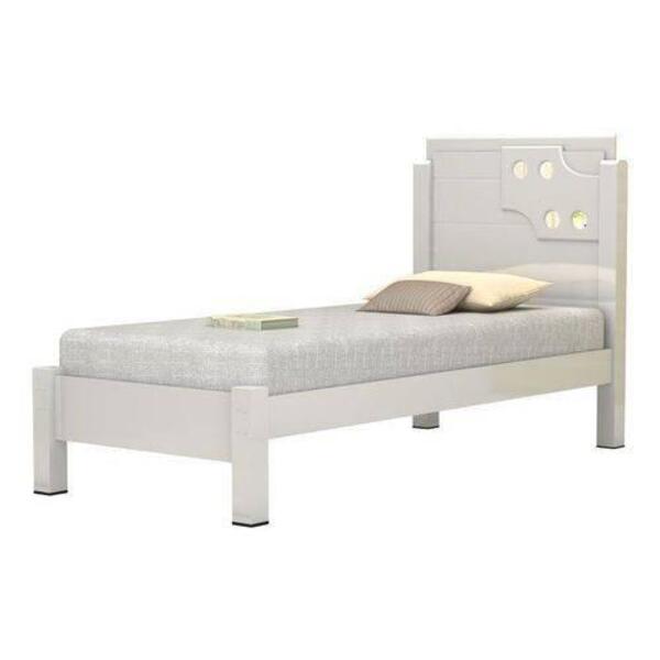 Cama De Solteiro Luíza 0,90 Branco - Vitamov