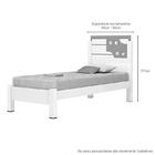 Cama De Solteiro Luíza 0,90 Branco - Vitamov