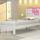 Cama De Solteiro Luiza 0.90 Branco/rosa – Vitamov