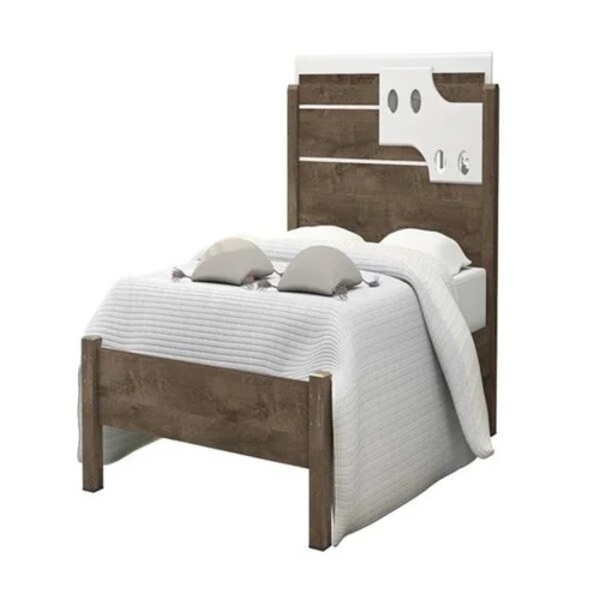Cama De Solteiro Luiza 0.90 Castanho/off White – Vitamov