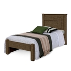 Cama De Solteiro Luther Castanho Com Colchão