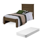 Cama De Solteiro Luther Castanho Com Colchão