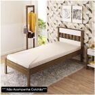 Cama De Solteiro Madeira Cm8006 Nogal/branco