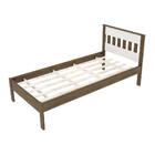 Cama De Solteiro Madeira Cm8006 Nogal/branco