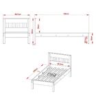 Cama De Solteiro Madeira Cm8006 Nogal/branco