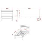 Cama De Solteiro Madeira Cm8010 Nogal/branco