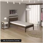 Cama De Solteiro Madeira Cm8010 Nogal/branco