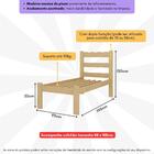 Cama De Solteiro Madeira Maciça Com Colchão Incluso Multimóve