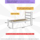 Cama De Solteiro Madeira Maciça Para Colchão 78/88x188cm Mult