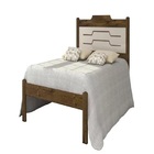 Cama De Solteiro Mary 0.90 Castanho/off White – Vitamov