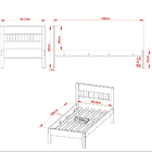 Cama De Solteiro Mdp Cm8006 Amendoa/branco G69 - Gran Belo