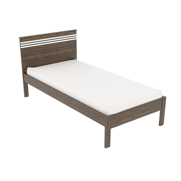 Cama De Solteiro Mdp Cm8010 Nogal/branco G69 - Gran Belo