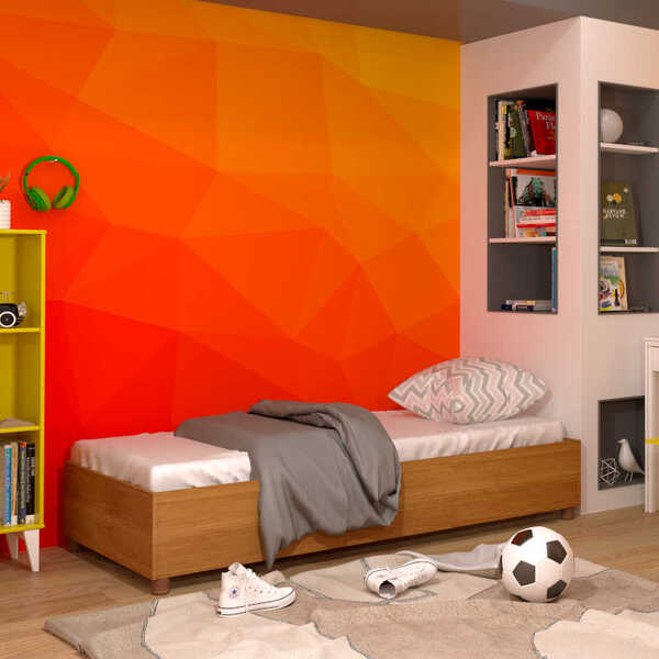 Cama De Solteiro Moderna Box - Monaco-cinamomo - Tcil Móveis