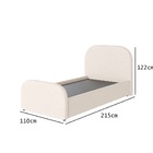 Cama De Solteiro Moderna Estofada 0.90 Estilo Classico Linho