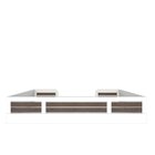 Cama De Solteiro Montessoriana Core Yescasa Branco/ameixa Neg