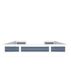 Cama De Solteiro Montessoriana Core Yescasa Branco/azul