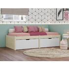 Cama De Solteiro Multifuncional Diamond Madeira Maciça-branco