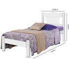 Cama De Solteiro Munique Branco - Gabrielli Móveis
