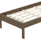 Cama De Solteiro Nogal/branco Cm8004 - Tecno Mobili