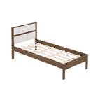 Cama De Solteiro Nogal/branco Cm8004 - Tecno Mobili