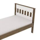 Cama De Solteiro Nogal/branco Cm8006 - Tecno Mobili