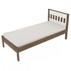 Cama De Solteiro Nogal/branco Cm8006 - Tecno Mobili