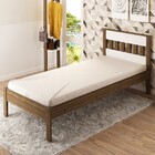 Cama De Solteiro Nogal/branco Cm8006 - Tecno Mobili