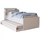 Cama De Solteiro One 2 Gavetas Branco/madeirado - Pnr Móveis