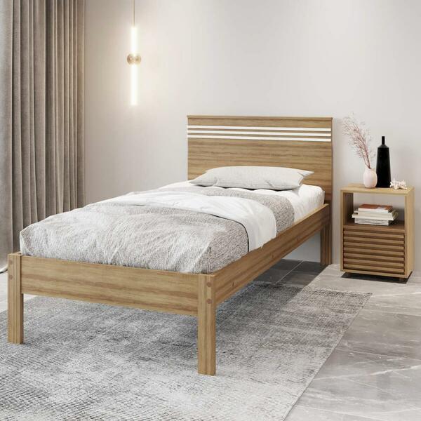 Cama De Solteiro Para Colchão 88 X 188 Cm Multimóveis Cr35014