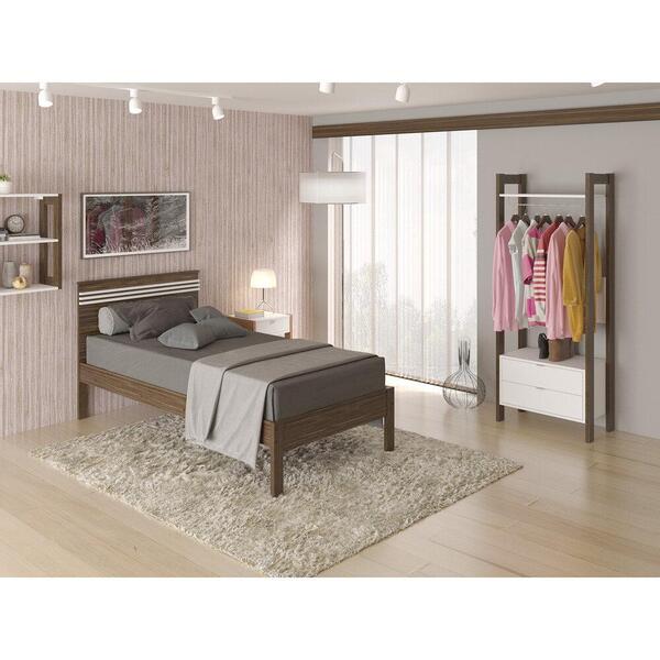 Cama De Solteiro Para Colchão 88 X 188 Cm Multimóveis Cr35014